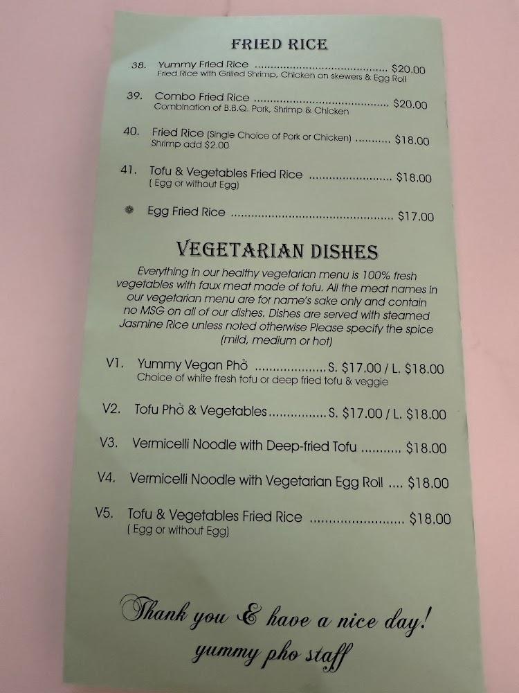 Yummy Phở Menu image 1